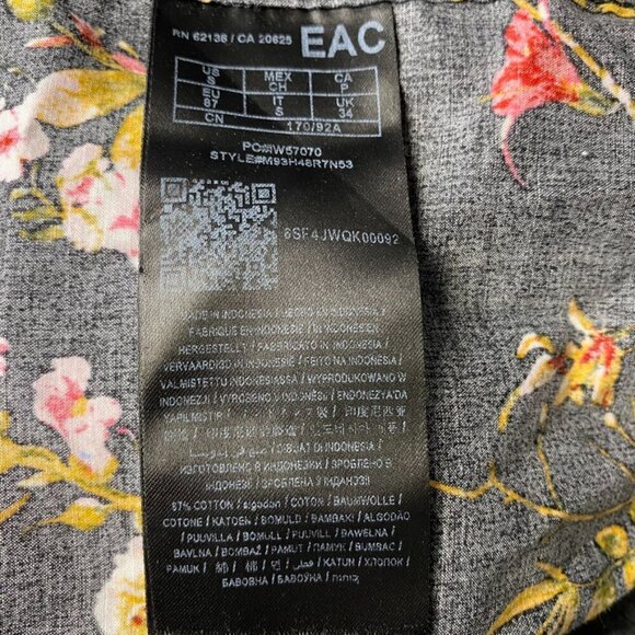 Guess Slim Fit Womens Black Floral Button Up Career Dress Shirt Size S - Picture 5 of 6